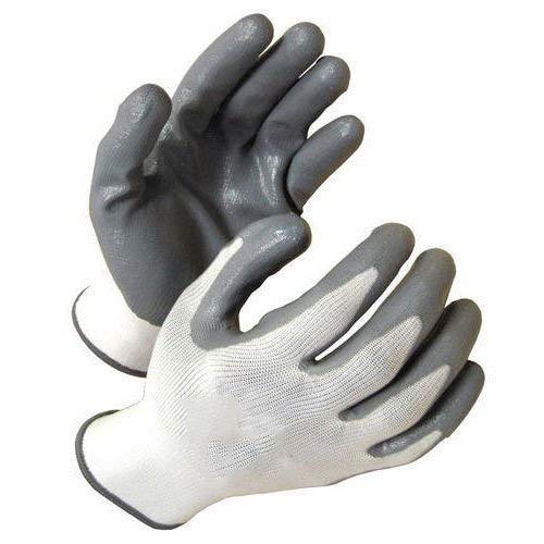 White Grey Hand Gloves
